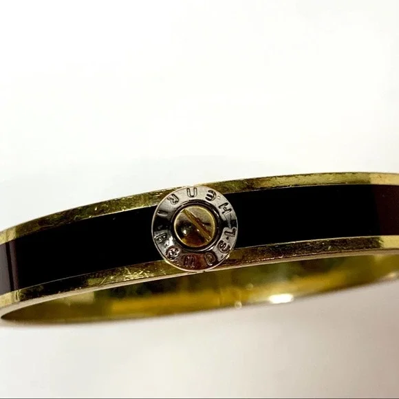 henri bendel Jewelry Henri Bendel Enamel Brown Hinge Bangle - Main Image